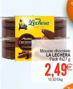 Supermercados Aquí LA LECHERA Mousse chocolate oferta