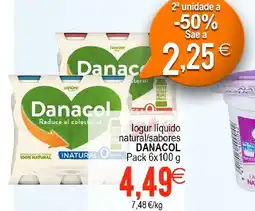 Supermercados Aquí DANACOL logur líquido natural/sabores oferta