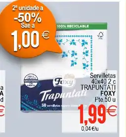Supermercados Aquí FOXY Servilletas oferta