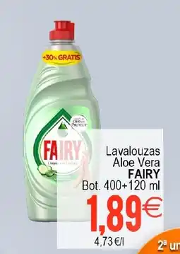 Supermercados Aquí FAIRY Lavalouzas Aloe Vera oferta