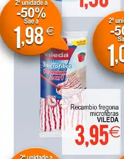 Supermercados Aquí VILEDA Recambio fregona microfibras oferta