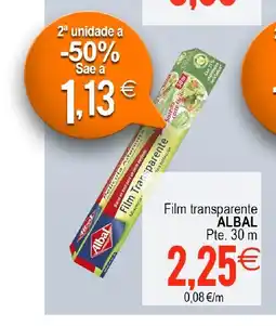 Supermercados Aquí ALBAL Film transparente oferta