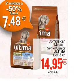 Supermercados Aquí ULTIMA Comida can Medium Senior/Junior oferta