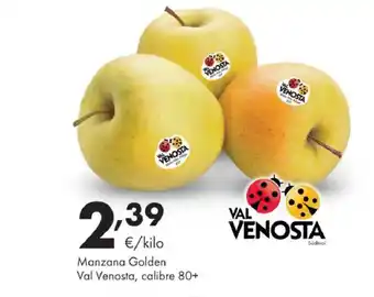 Manzana Golden Val Venosta, calibre 80+