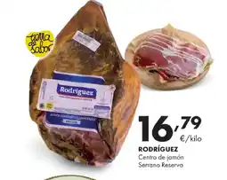 Supermercados Lupa RODRÍGUEZ Centro de jamón Serrano Reserva oferta