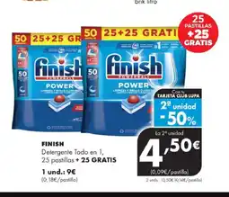 Supermercados Lupa FINISH Detergente Todo en 1 oferta