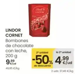 Aliprox LINDOR CORNET Bombones de chocolate con leche oferta