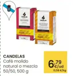 Aliprox CANDELAS Café molido natural o mezcla 50/50 oferta