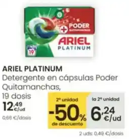 Aliprox ARIEL PLATINUM Detergente en cápsulas Poder Quitamanchas oferta