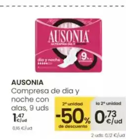 Aliprox AUSONIA Compresa de día y noche con alas, 9 ud oferta