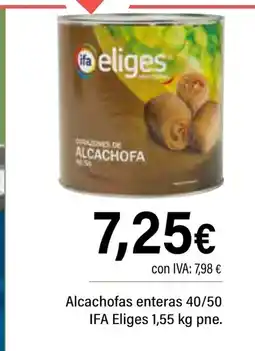 Cash Ifa IFA ELIGES Alcachofas enteras 40/50 oferta