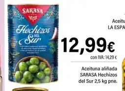 Cash Ifa SARASA Aceituna aliñada Hechizos del Sur oferta