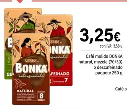 Cash Ifa BONKA Café molido natural, mezcla (70/30) o descafeinado paquete oferta