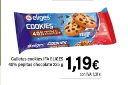Cash Ifa IFA ELIGES Galletas cookies 40% pepitas chocolate oferta