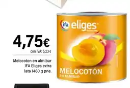 Cash Ifa IFA ELIGES Melocoton en almibar extra lata oferta