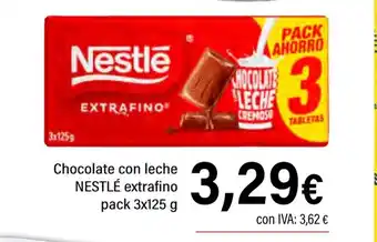 Cash Ifa NESTLÉ Chocolate con leche extrafino oferta