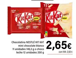 Cash Ifa NESTLÉ KIT KAT Chocolatina mini chocolate blanco oferta