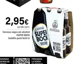 Cash Ifa SUPER BOCK Cerveza negra sin alcohol oferta