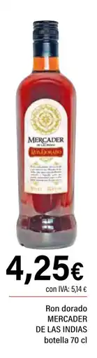 Cash Ifa MERCADER DE LAS INDIAS Ron dorado botella oferta