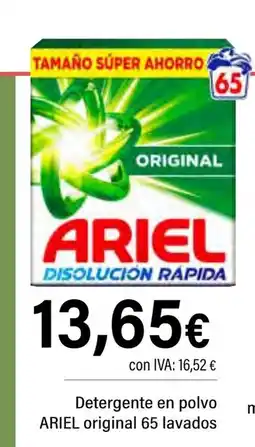 Cash Ifa ARIEL Detergente en polvo original 65 lavados oferta