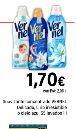 Cash Ifa VERNEL Suavizante concentrado Delicado, Lirio irresistible o cielo azul 55 lavados oferta