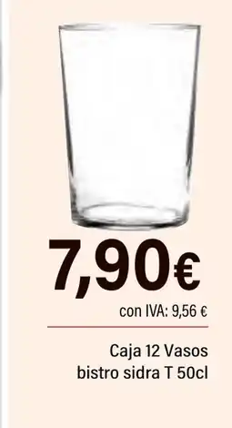 Cash Ifa Caja 12 Vasos bistro sidra oferta
