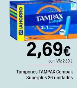 Cash Ifa TAMPAX Tampones Compak oferta