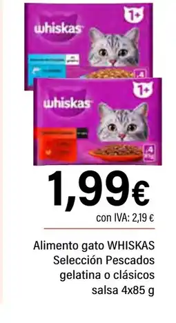 Cash Ifa WHISKAS Alimento gato Selección Pescados gelatina o clásicos oferta