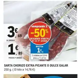 E.Leclerc Sarta chorizo extra picante o dulce galar oferta