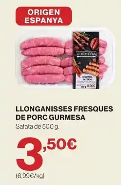 El Corte Inglés Origen - llonganisses fresques de porc oferta