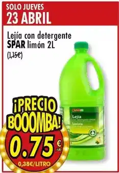 SPAR Spar - lejia con detergente limon oferta
