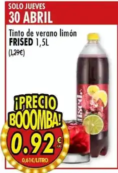 SPAR Solo - tinto de verano limon oferta