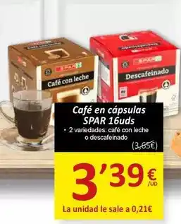 Spar - café en cápsulas