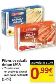 SPAR Spar - filetes de caballa del sur oferta