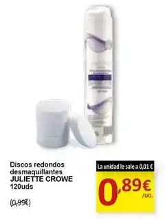 SPAR Juliette crowe - discos redondos desmaquillantes oferta