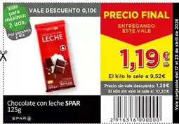 SPAR Spar - chocolate con leche oferta