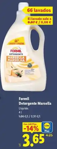 Lidl Formil - detergente marsella oferta