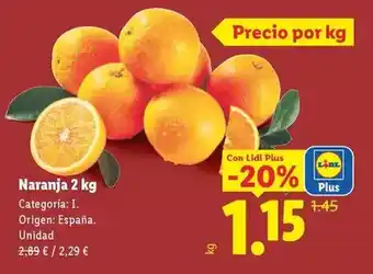 Lidl Naranja oferta
