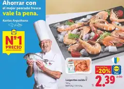 Lidl Langostino cocido oferta
