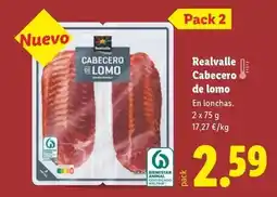 Lidl Realvalle - cabecero de lomo oferta