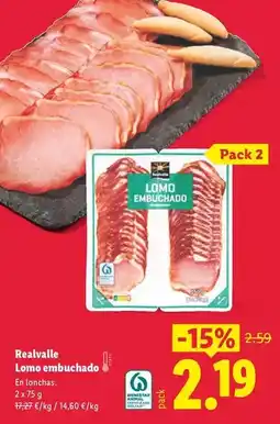 Lidl Realvalle - lomo embuchado oferta