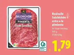 Lidl Realvalle - salchichón extra a la pimienta oferta