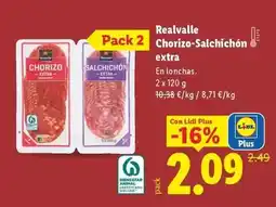 Lidl Realvalle - chorizo-salchichon extra oferta