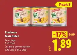 Lidl Freshona - maíz dulce oferta
