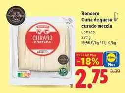 Lidl Roncero - cuña de queso curado mezcla oferta