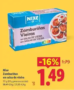 Lidl Nixe - zamburiñas en salsa de vieira oferta