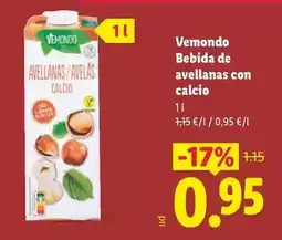Lidl Vemondo - bebida de avellanas con calcio oferta