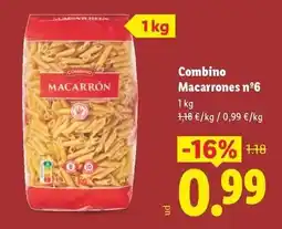 Lidl Combino - macarrones nº6 oferta