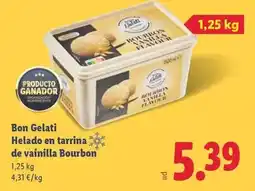 Lidl Bon gelati - helado en tarrina de vainilla bourbon oferta