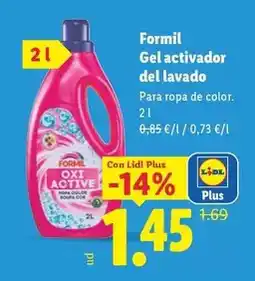 Lidl Formil - gel activador del lavado oferta